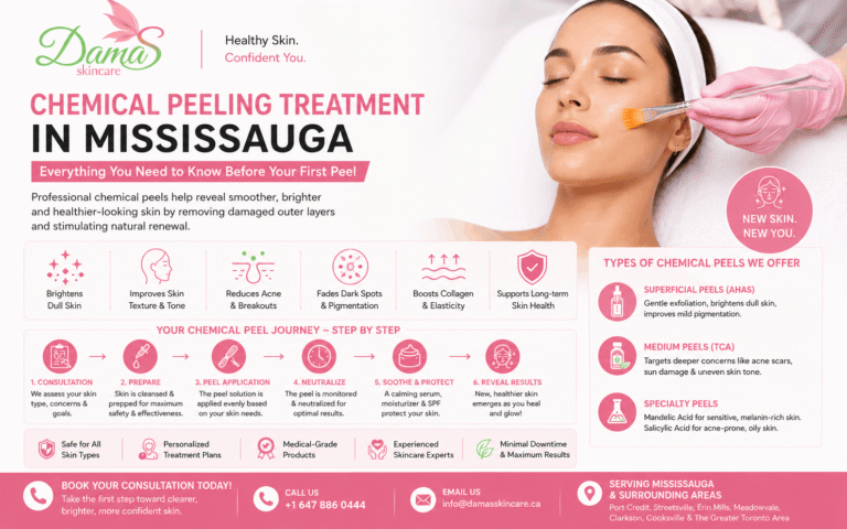 Chemical Pe‍eling Treatmen‌t i‍n Mississauga: Everything You Ne‍ed to Know Before You‌r First Peel